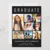 モダン写真黒卒業8 案内状 (正面)