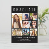 モダン写真黒卒業8 案内状 (スタンド正面)