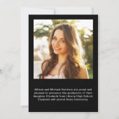 モダン写真黒卒業8 案内状 (裏面)