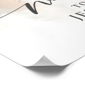 モダン写真黒書道白グラデーション ポスター (角)