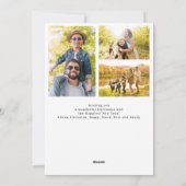 モダン写真4枚とメリーBright Sage Christmas シーズンカード (裏面)