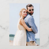 モダン写真5縦結婚型 箔招待状 (裏面)