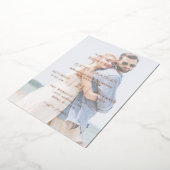 モダン写真5縦結婚型 箔招待状 (回転した状態)