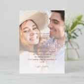 モダン写真7結婚縦型 箔招待状 (立ち正面)