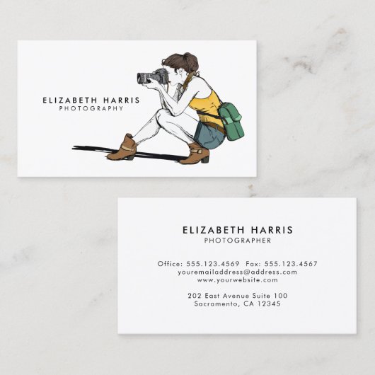 モダン写真 名刺 (正面/裏面)