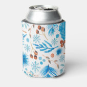 モダン冬の水の色葉のと果実 缶クーラー (缶裏面)