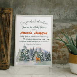 モダン冬の私たちもっとも偉大のアドベンチャーベビーシャワー 招待状