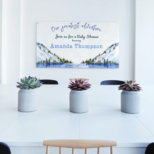 モダン冬の風景もっとも偉大冒険 横断幕