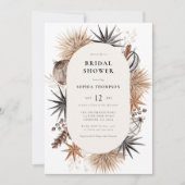 モダン冬素朴のクリスマスブライダルシャワー 招待状 (正面)