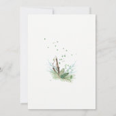 モダン冬自然リース水結婚色 招待状 (裏面)