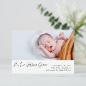 モダン出産案内カード 案内状 (スタンド正面)