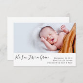 モダン出産案内カード 案内状 (正面/裏面)