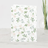 モダン切り出しオーバーレイ縦型結婚写真 サンキューカード (裏面)