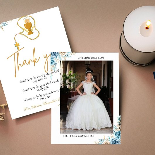 モダン初の聖交サンキューカード 招待状