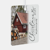 モダン初めてのクリスマスイン新しいホームメタルオルナム メタルオーナメント (正面右)