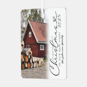 モダン初めてのクリスマスイン新しいホームメタルオルナム メタルオーナメント (正面左)