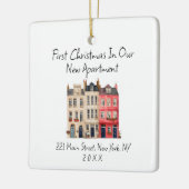 モダン初めてのクリスマスシンプルズインザウニューアパートメント セラミックオーナメント (左)