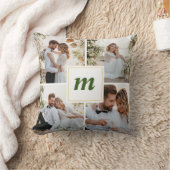 モダン初めてのクリスマス結婚したカップル写真 クッション (ブランケット)