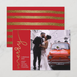 モダン初めてのクリスマス結婚のフェイク金ゴールド カード