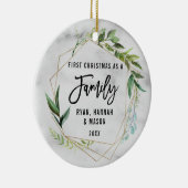 モダン初めてのクリスマス セラミックオーナメント (右)