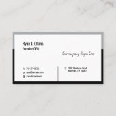 モダン創業者およびCEOの名刺のブランディング 名刺 (正面)