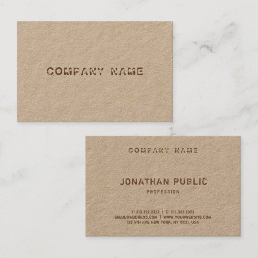 モダン動揺して文字エレガントテンプレート 名刺 (正面/裏面)