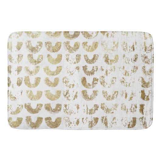 モダン動揺して金ゴールドパターン – スマイル バスマット (正面)