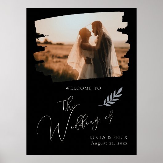 モダン動揺してPhoto Black結婚's Welcome ポスター (正面)