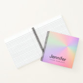 モダン勾ガーリーエレガント配カラフルホログラフィック ノートブック (内部)