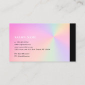 モダン勾配カラフルホログラフィックメイクアップ 名刺 (裏面)