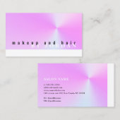 モダン勾配カラフルホログラフィックメイクアップ 名刺 (正面/裏面)