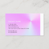 モダン勾配カラフルホログラフィックメイクアップ 名刺 (裏面)