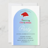 モダン勾配クリスマスパーティの招待状 招待状 (正面)