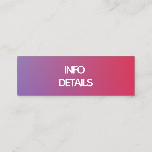 モダン勾配 スキニー名刺 (裏面)