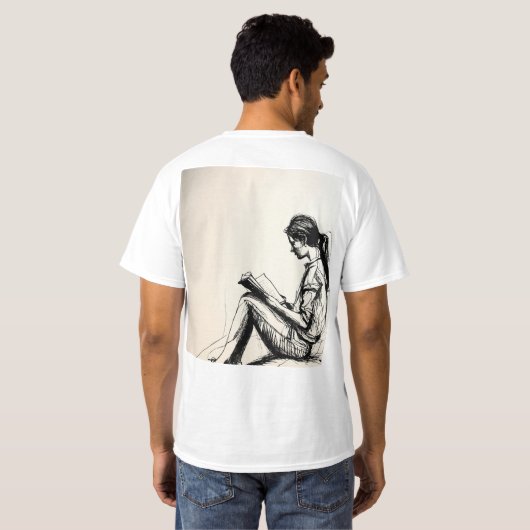 「モダン化学者Tシャツデザイン」 Tシャツ (裏面フル)