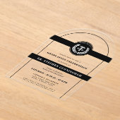 モダン医学博士（医学博士） アクリル招待状 (レイダウン)