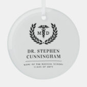 モダン医学博士（医学博士） ガラスオーナメント (正面)