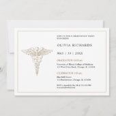 モダン医学校卒業お祝い 招待状 (裏面)