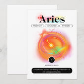 モダン十二星座 白羊座 クォート | エレメント 火 招待状 (正面/裏面)