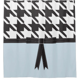 モダン千鳥格子の シャワーカーテン