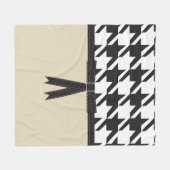 モダン千鳥格子の フリースブランケット (正面(横))