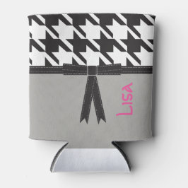 モダン千鳥格子の 缶クーラー