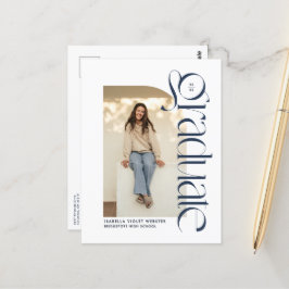 モダン卒はっきりした校2名 ポストカード