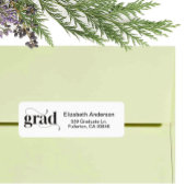 モダン卒業はっきりした招待状差出人住所 ラベル