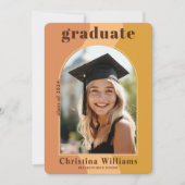 モダン卒業アーチフォト卒業会 招待状 (正面)