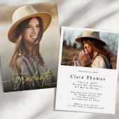 モダン卒業エレガントパーティーの写真 箔招待状