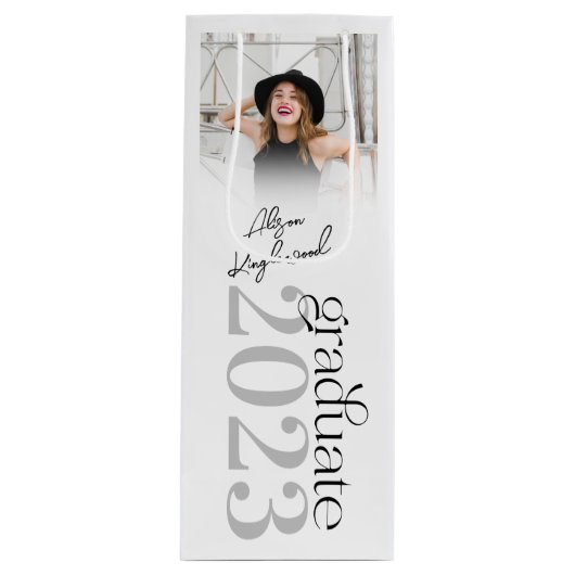 モダン卒業エレガント贈与 ワインギフトバッグ (正面)