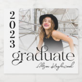 モダン卒業エレガント スパークリングワインラベル (シングルラベル)