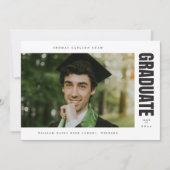 モダン卒業エレガント 案内状 (正面)