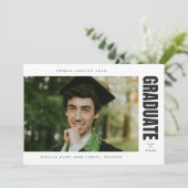 モダン卒業エレガント 案内状 (スタンド正面)